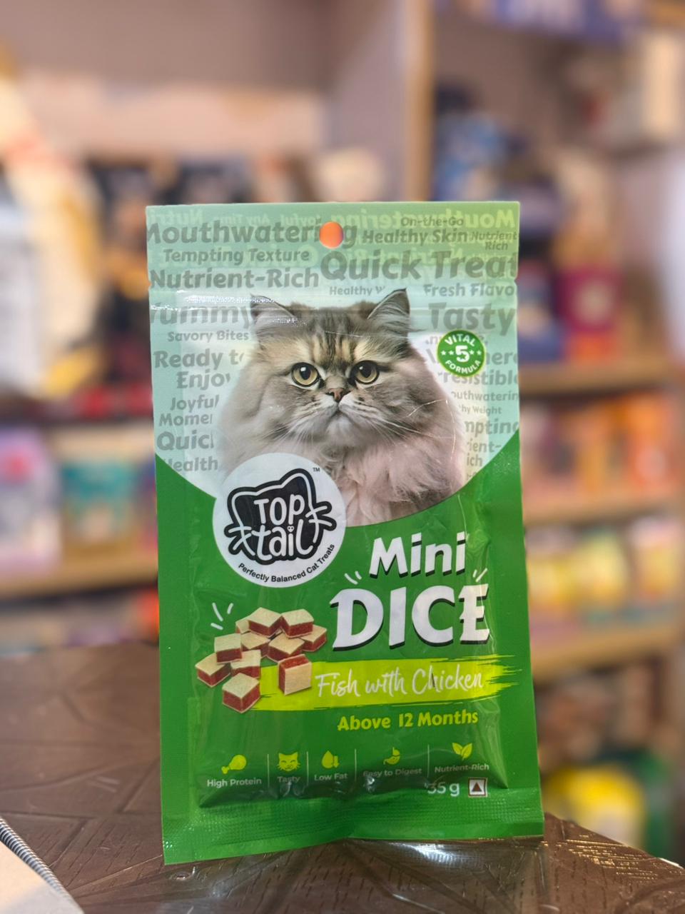 Toptail Mini Dice Fish with Chicken Flavour
